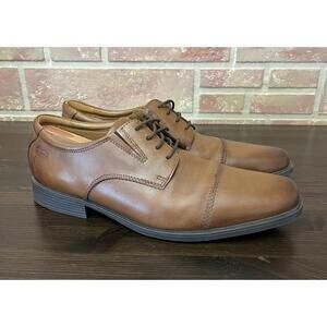 Clarks Men's Whiddon Cap Oxford Brown Size 11